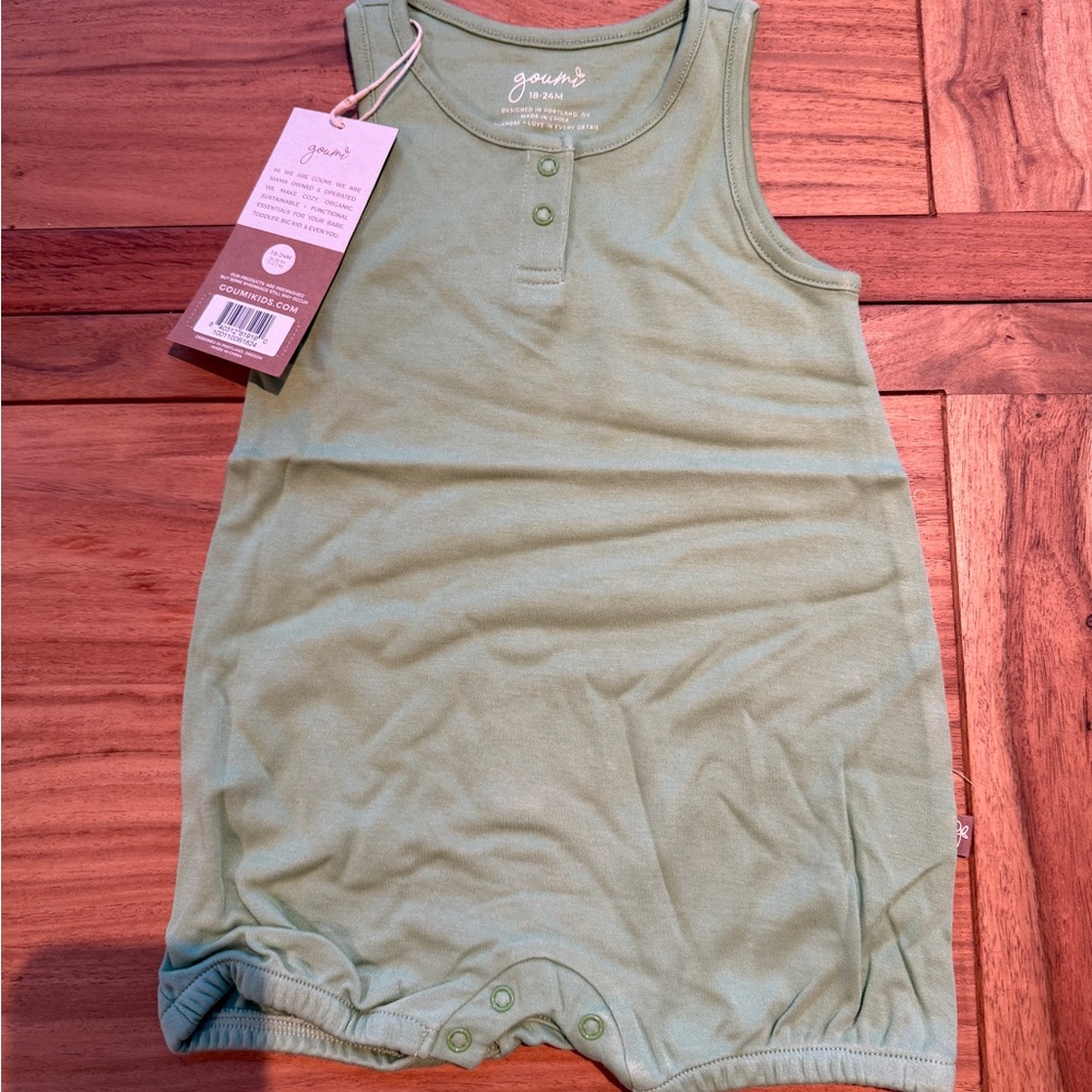 Goumi kids green romper size 18-24M